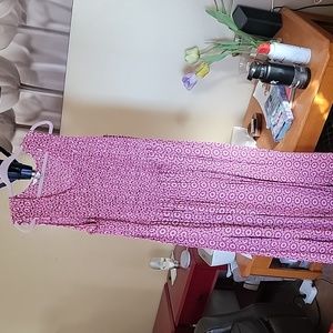 Croft and Barrow smocked pink dress with pockets, 2x